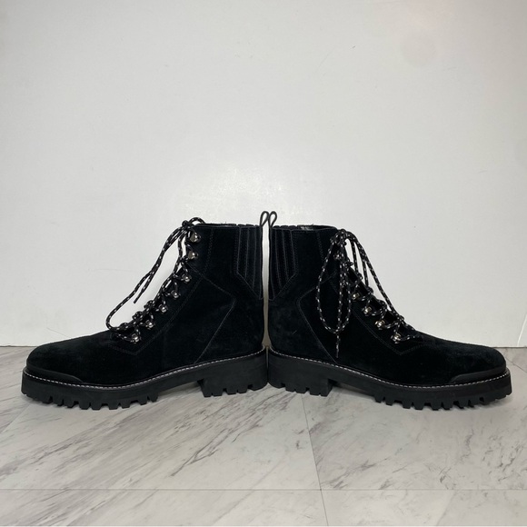 Marc Fisher Izzie Black Suede Lug Sole Boot 9 1/2 M - Picture 7 of 16